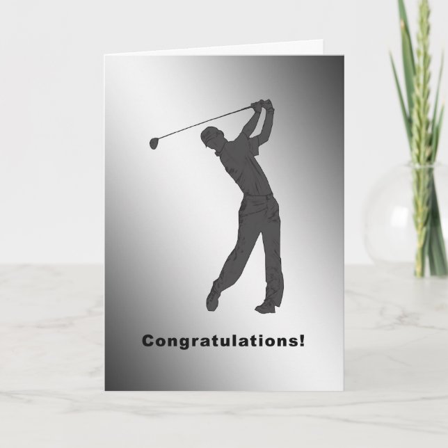 Carte de félicitations Hole-in-one pour Golfer (Devant)