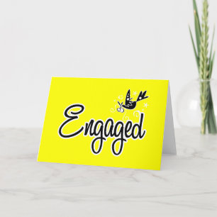 Carte de félicitations jaune engagée