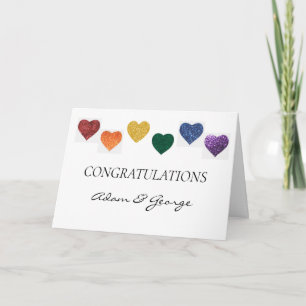 Carte de félicitations - LGBTIQ Rainbow Pride Hear