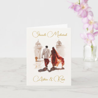 Carte de félicitations Mariage Desi