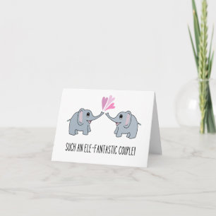 Carte de félicitations Mariage Elephantastic Coupl