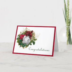 Carte de félicitations Mariage Red Roses