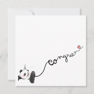 Carte de félicitations Panda