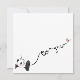 Carte de félicitations Panda