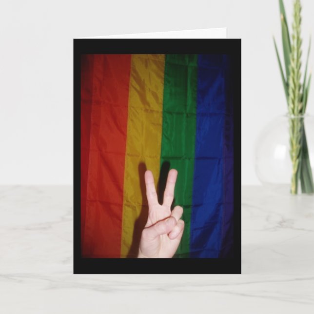 Carte de félicitations "Peace & Pride" (Devant)
