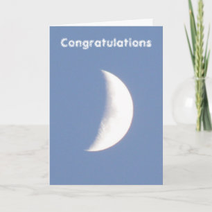 Carte de félicitations personnalisable Lune