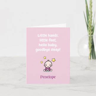 Carte de félicitations personnalisée pour bébé fil