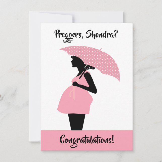 Carte de félicitations personnalisée Preggers (Devant)