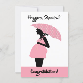 Carte de félicitations personnalisée Preggers