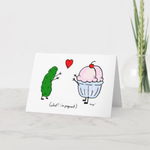 Carte de félicitations Pickle Loves Ice Cream