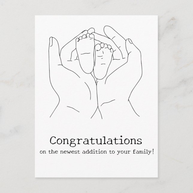 Carte de félicitations pour bébé (Devant)