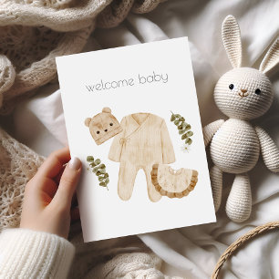 Carte de félicitations pour bébé Boho de bienvenue