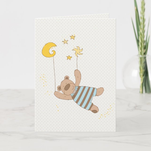 carte de félicitations pour bébé garçon (Devant)