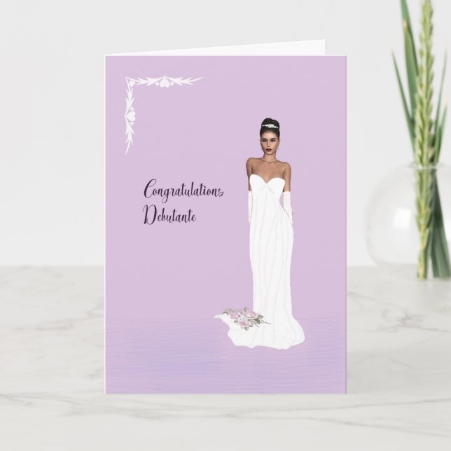 Carte de félicitations pour Debutante (Devant)