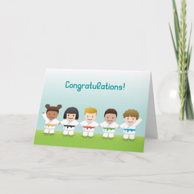Carte de félicitations pour enfants du monde des a (Devant)