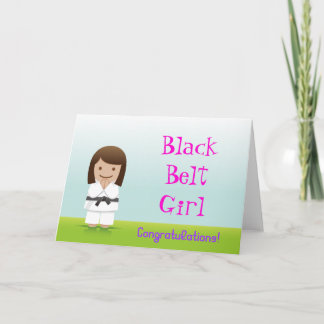 Carte de félicitations pour fille de ceinture noir