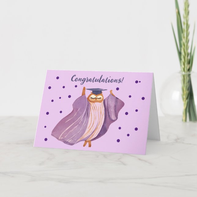 Carte de félicitations pour la graduation de la ch (Devant)