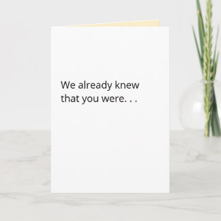 Carte de félicitations pour la journée de coming o