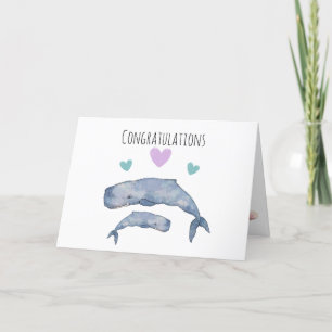 Carte de félicitations pour la mère et la baleine 