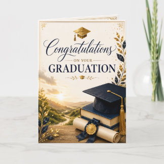 Carte de Félicitations pour la Remise de Diplômes