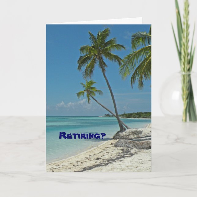 Carte de félicitations pour la retraite de plage (Devant)