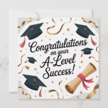 Carte de félicitations pour la réussite au A-Level