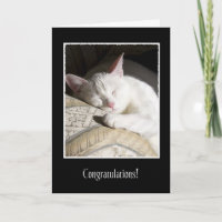 Carte de félicitations pour l'adoption de chats