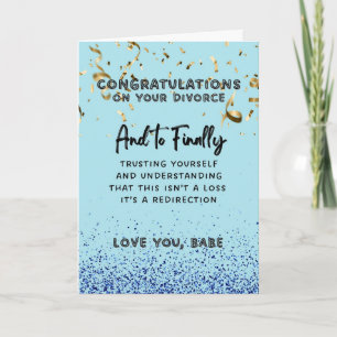 Carte de félicitations pour le divorce - Vous fair