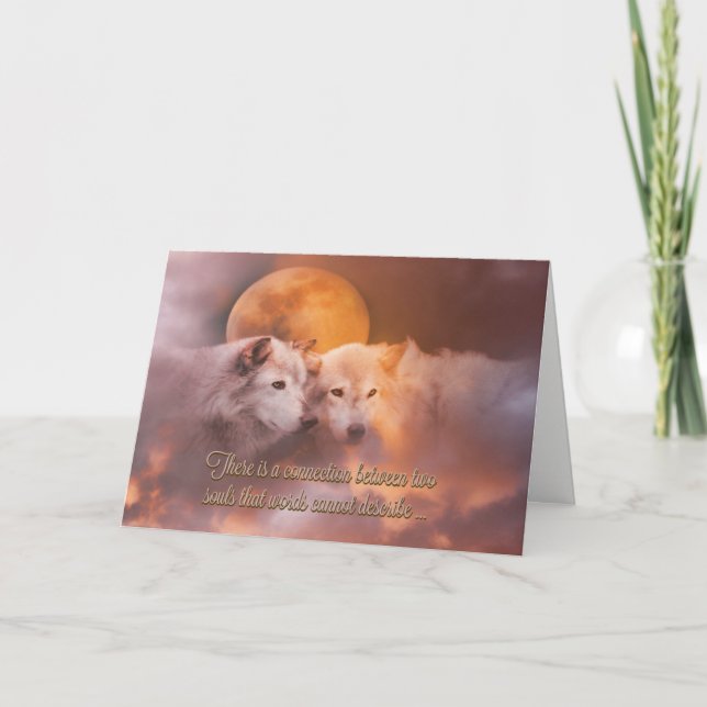Carte de félicitations pour le jour de mariage d'â (Devant)