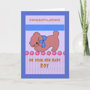 Carte de félicitations pour le nouveau bébé garçon