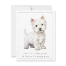 Carte de félicitations pour le nouveau chiot de We