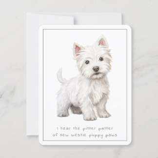 Carte de félicitations pour le nouveau chiot de We