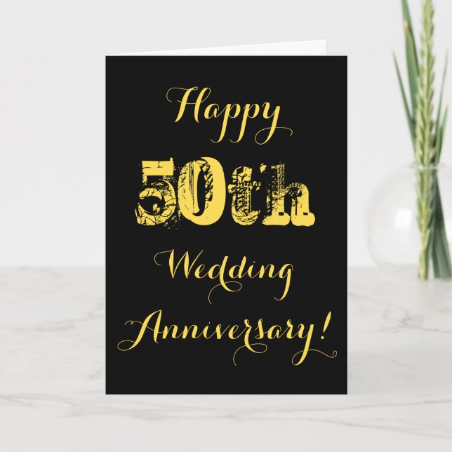 Carte de Félicitations pour les 50 ans de Mariage (Devant)
