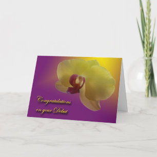 Carte de félicitations pour les débuts de l'orchid