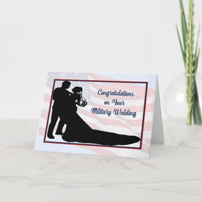 Carte de félicitations pour les Mariages militaire (Devant)