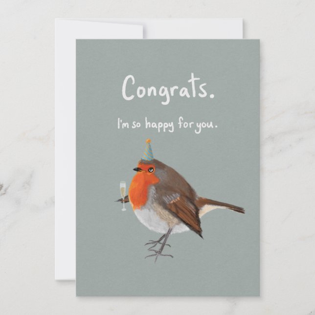 Carte de félicitations pour les oiseaux sarcastiqu (Devant)