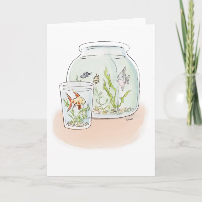 Carte de félicitations pour les poissons à haut re (Devant)