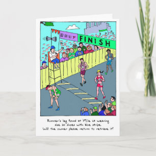 Carte de félicitations pour Marathoner - Jambe du 