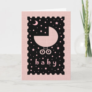 Carte de félicitations pour nouveau-né fille