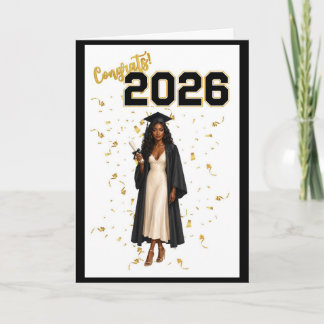 Carte de Félicitations pour son Diplôme pour Elle