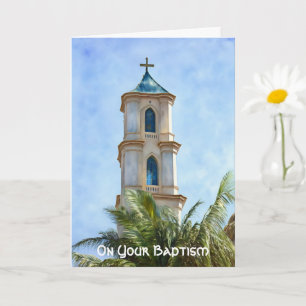 Carte de félicitations pour un baptême à Church Cr