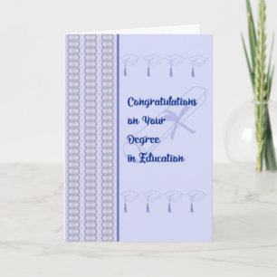 Carte de félicitations pour un diplôme en éducatio