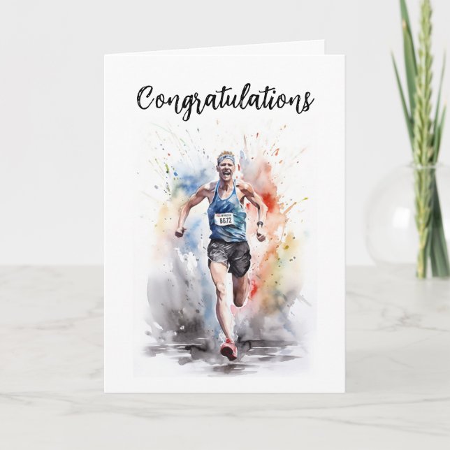Carte de félicitations pour un marathon (Devant)