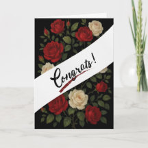 Carte de Félicitations Roses Grimpantes Enchantées