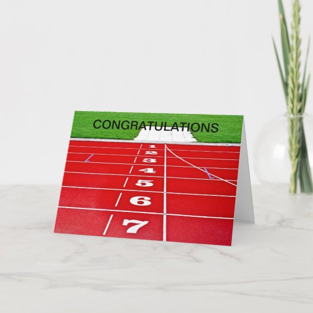 Carte de félicitations Running Track (Devant)