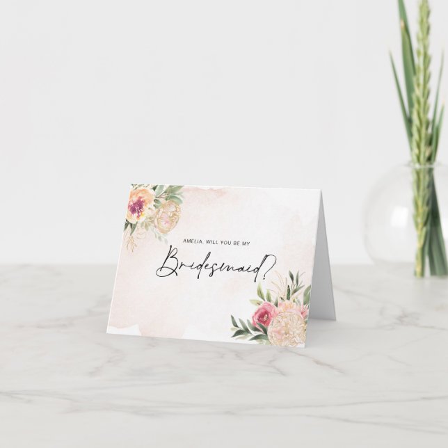 Carte de femme de chambre de la Peony and Gold Foi (Devant)