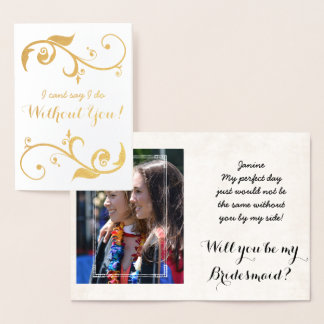 Carte de femme de chambre personnalisée Gold Foil