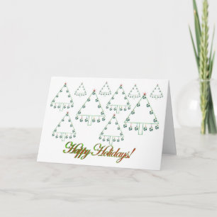 Carte de ferme d'arbre de Noël de ballon de