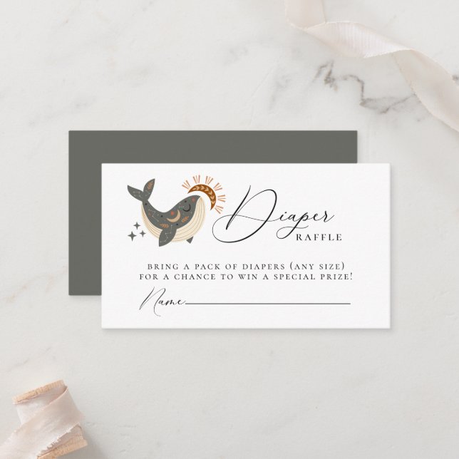 Carte de fermeture à rabat céleste pour baleine cé (Devant/Arrière en situation)