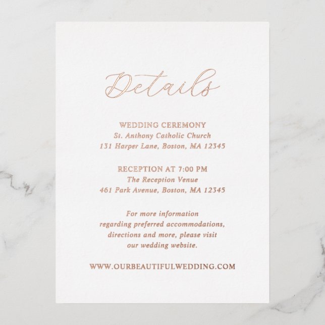 Carte de fermeture de mariage classique et élégant (Recto)